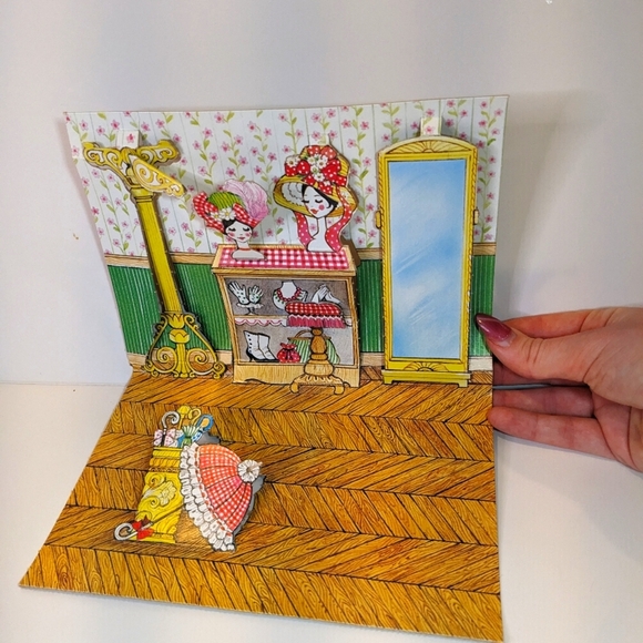 VTG Picnic The Ginghams Paper Dolls Carrie's Boutique Boxed Play Set Circa1970s - Picture 8 of 8